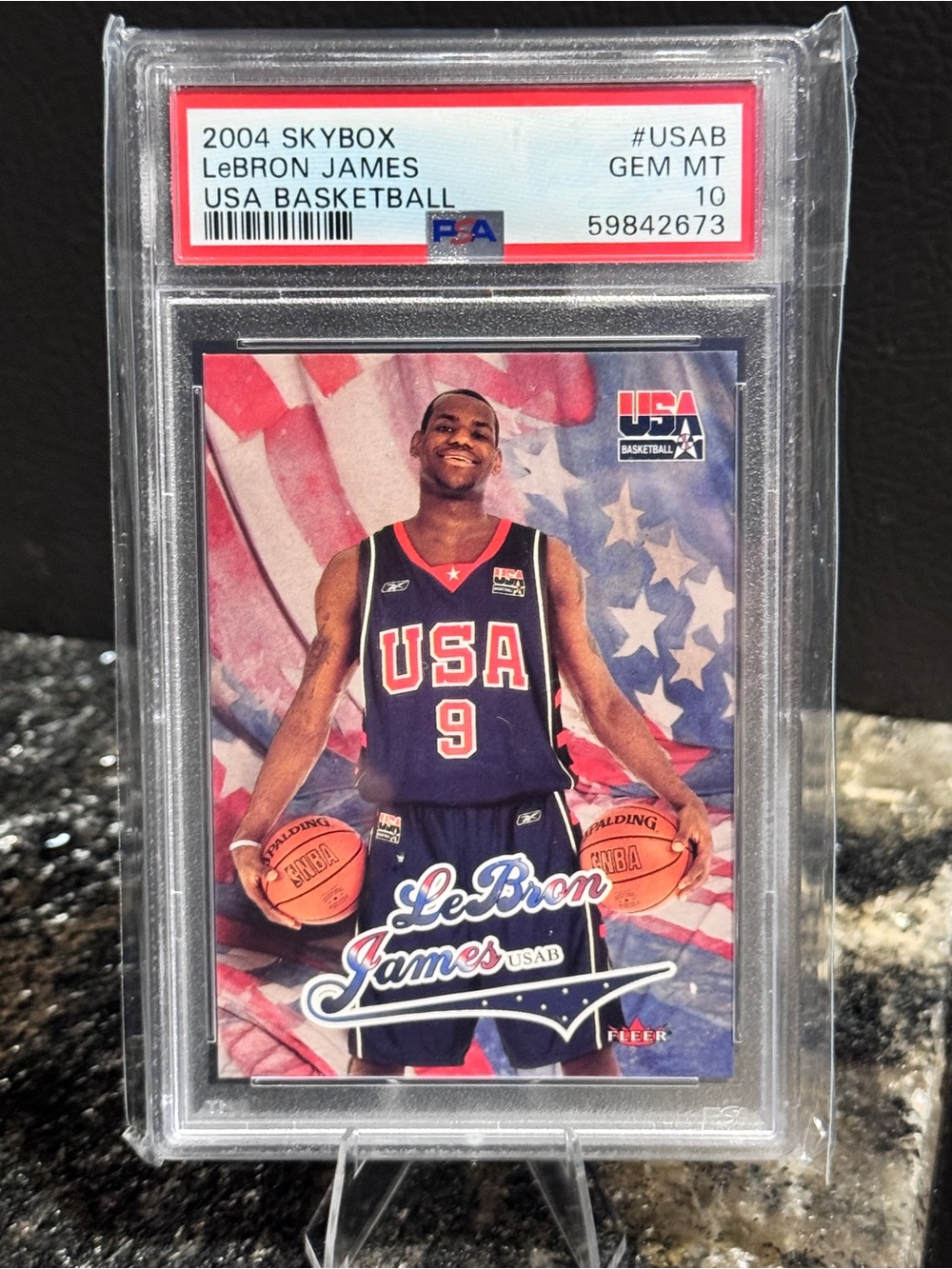 LeBron James USA Basketball Trading Card - Navy Blue